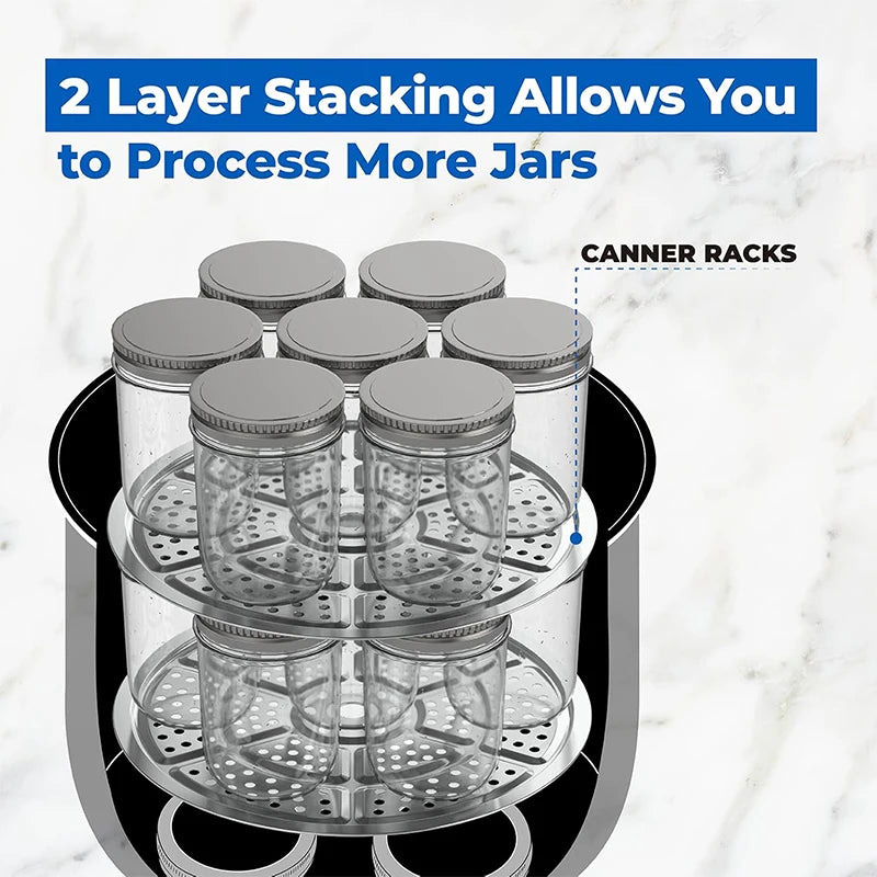 2 Piece Stainless Steel Pressure Canner Racks – Canning Racks for Pressure Cookers & Canners – Best for Canning Jars & Preserving
