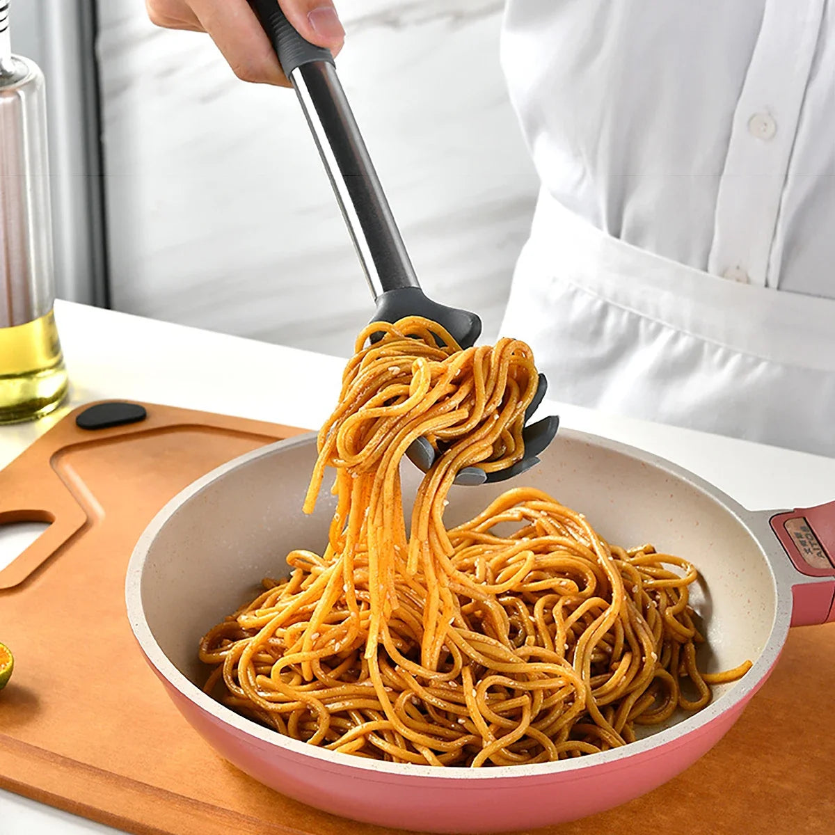 Food-Grade 12-Piece Silicone & Stainless Steel Kitchen Utensils Set with 360° Rotating Storage Holder– Heat-Resistant Cooking & Baking Utensils