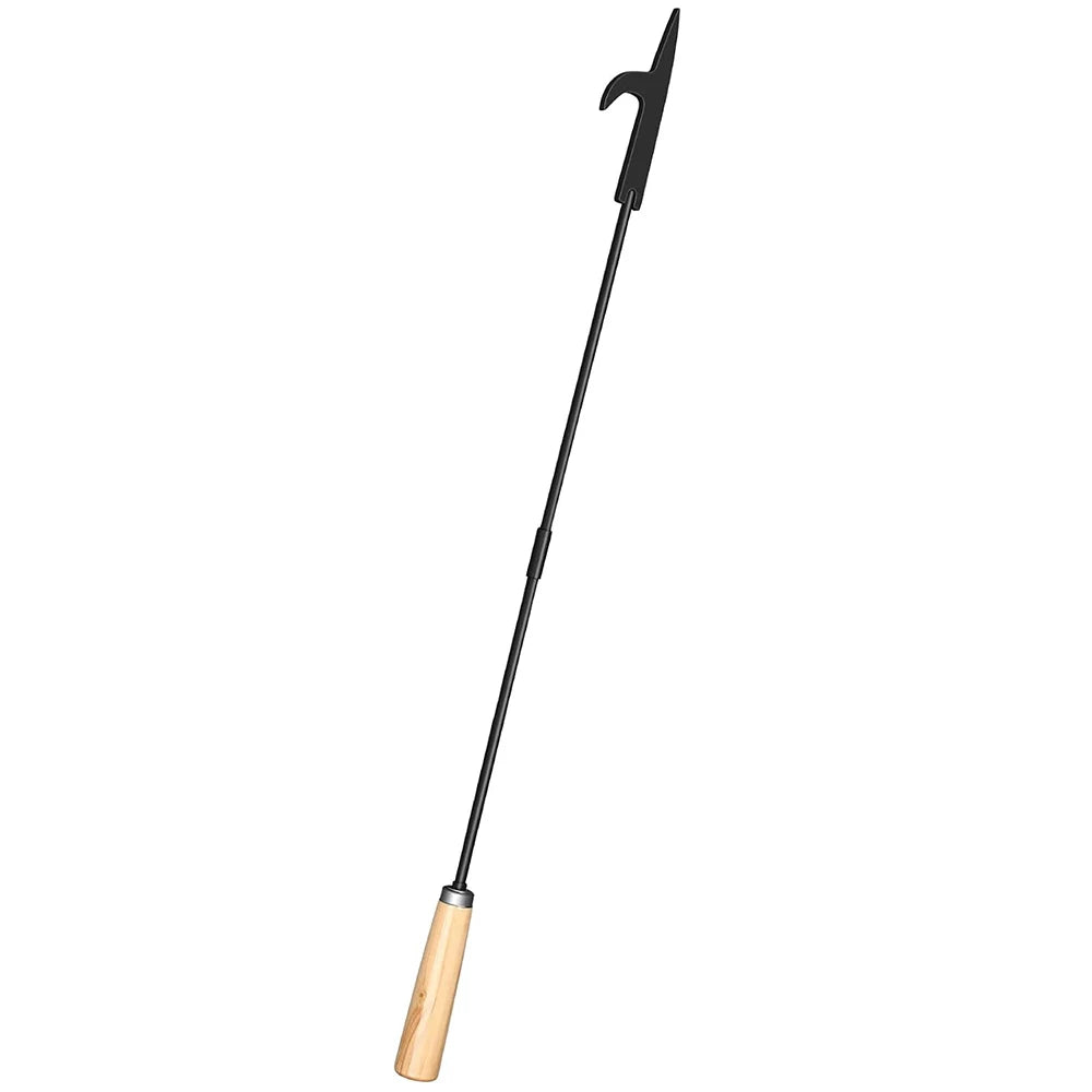 Firewood Tongs & Fire Poker Set with Wooden Handles – Rustproof Campfire & Fire Pit Set – Perfect for Fireplaces, Fire Pits & Campfires – Available as Tongs, Poker, Forks or Full Set