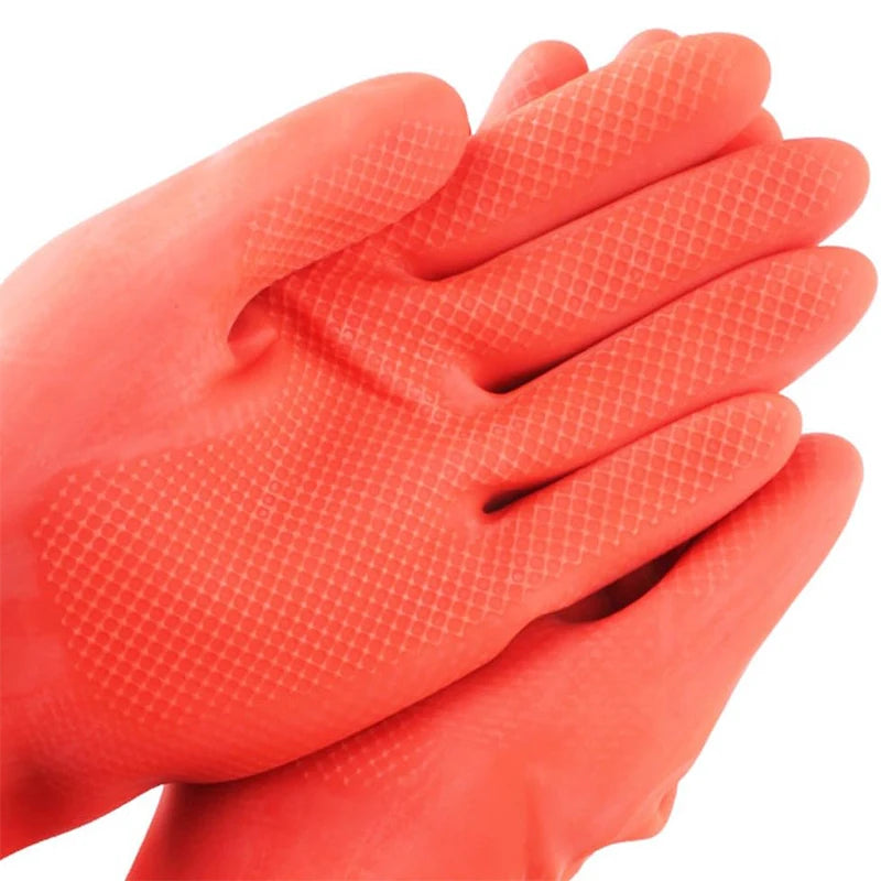 Extra Long Rubber Kitchen Cleaning Gloves – Reusable Non-Slip Natural Latex Washing Up Gloves – Perfect for Dishes, Cleaning & Household Chores