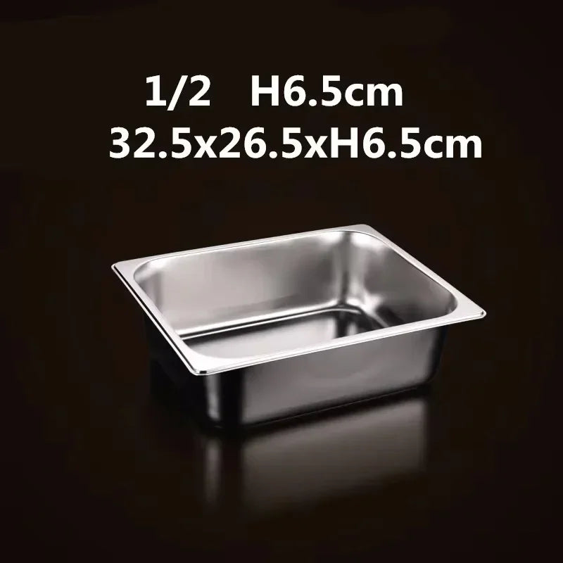 304 Stainless Steel Gastronorm Food Pan – GN Chafing & Buffet Container, Available in 1/9, 1/6, 1/4, 1/3 & 1/2 Sizes with Multiple Depths & Matching Lids
