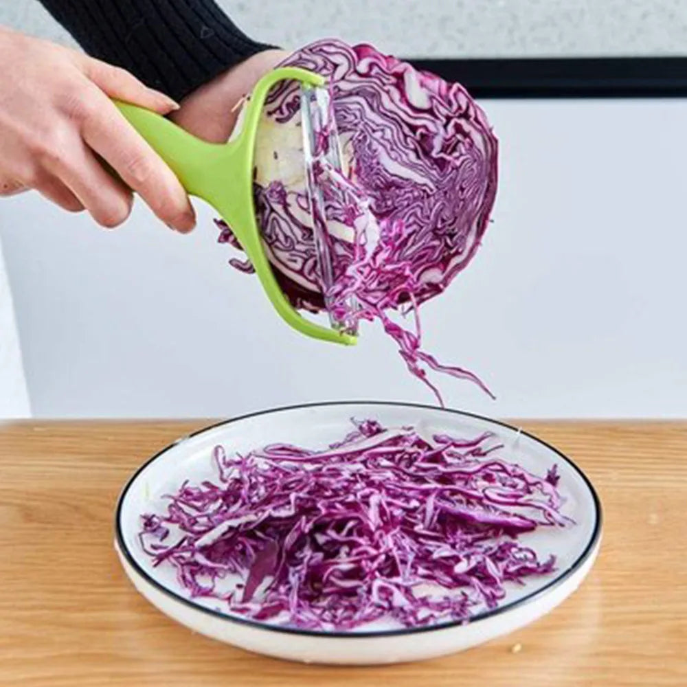 Handheld Cabbage Slicer & Vegetable Shredder – Stainless Steel Blade Cutter for Salads, Potatoes, Carrots & Cucumbers – Great for Coleslaw