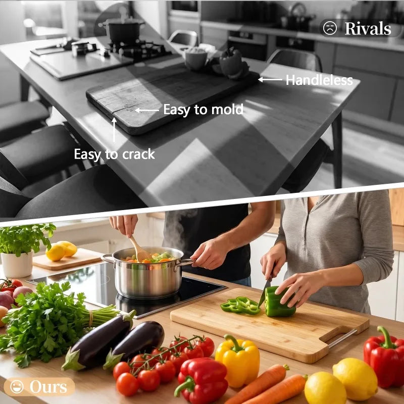 Bamboo Breakfast Boards – Small Wooden Chopping & Serving Boards – Ideal for Bread, Cheese & Snacks – Available in 1, 2 & 3 Packs