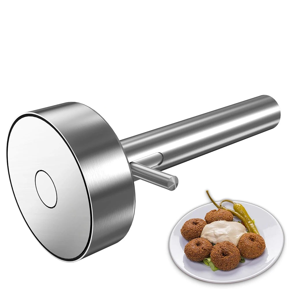 Stainless Steel Falafel Scoop Maker – Falafel & Meatball Press Mould – Perfect for Even Falafel, Veggie Patties & Meatballs – Available in Small, Medium & Large