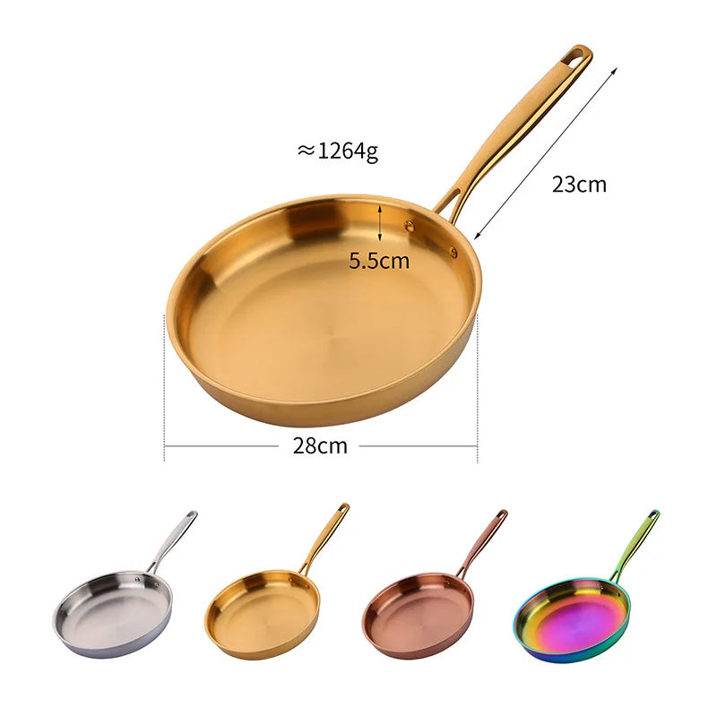 304 Stainless Steel Frying Pan 28cm