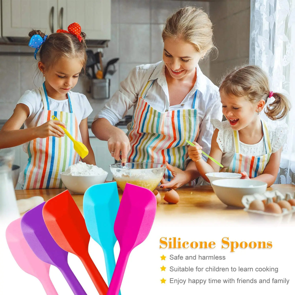 27cm Heat Resistant Silicone Spatula – Flexible Non-Stick Scraper for Baking & Cooking – Ideal for Mixing, Folding & Scraping Bowls – Available in Black, Blue, Orange, Pink, Red & Yellow Colours