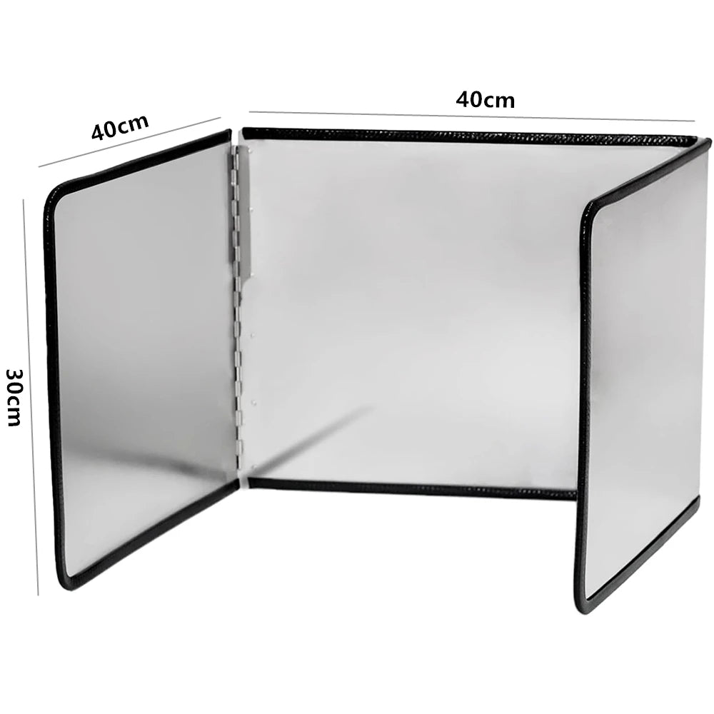 Foldable Stainless Steel Splatter Guard – Hob Oil Splash Board & Heat Shield – Great for Frying on the Stove Top – Available in Multiple Sizes