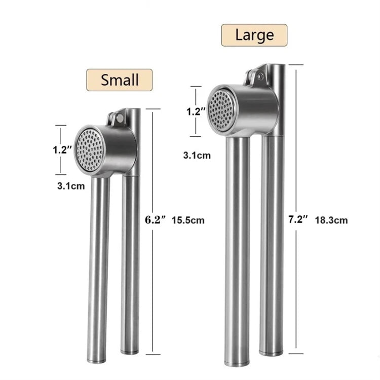 304 Stainless Steel Garlic Press – Heavy Duty Rustproof Garlic Mincer & Crusher – Ideal for Crushing Garlic & Ginger – Available in Small & Large