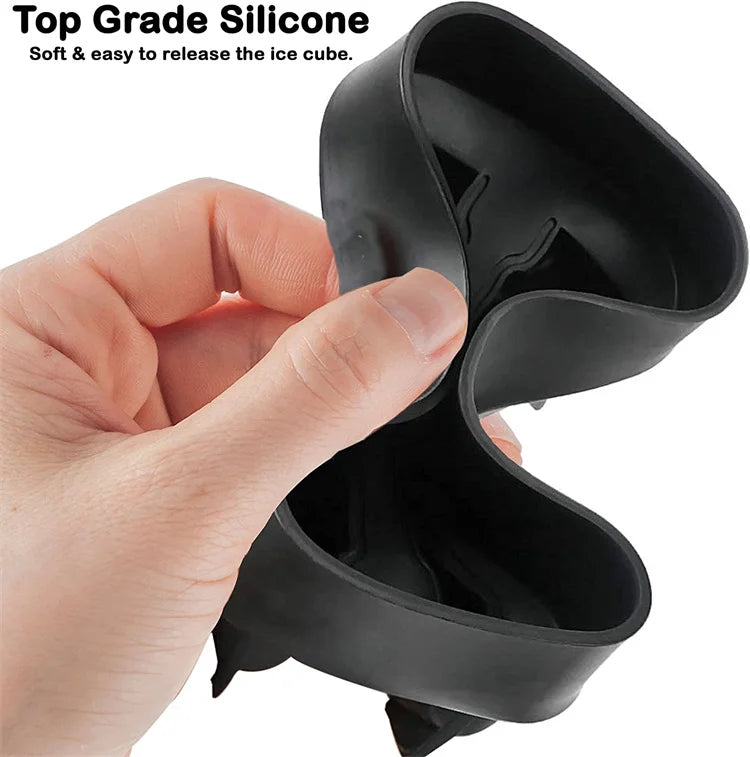 Large Silicone Ice Cube Tray with Lid – Reusable Ice Mould for Big Cubes, Spheres & Diamonds – Ideal for Cold Drinks & Iced Coffee – Available in Square Cube, Sphere & Diamond