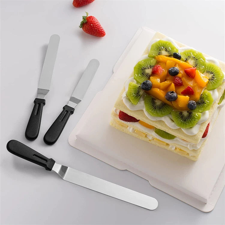 Stainless Steel Offset Icing Spatula – Cake Decorating & Frosting Palette Knife – Ideal for Smoothing Buttercream & Spreading Icing – Available in 6 Inch, 8 Inch & 10 Inch