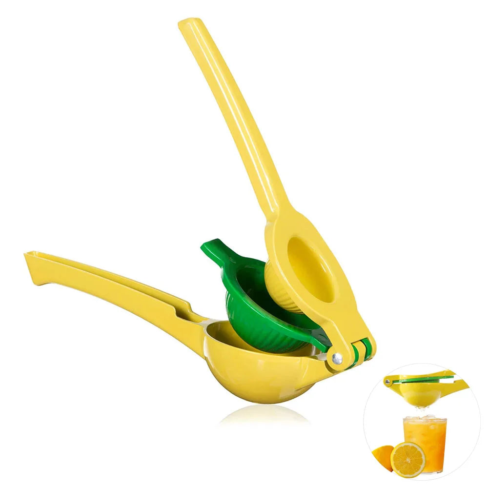 2-in-1 Aluminium Alloy Lemon Squeezer – Manual Citrus Press for Lemons, Limes & Oranges – Perfect for Fresh Juice & Dressings
