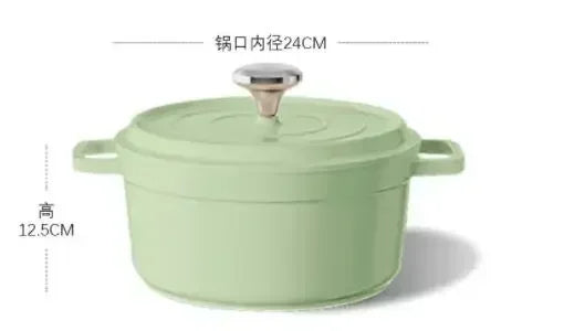 Non-Stick Cast Aluminium Enamelled Cooking Pot with Lid - Available in 2.75L & 4.75L