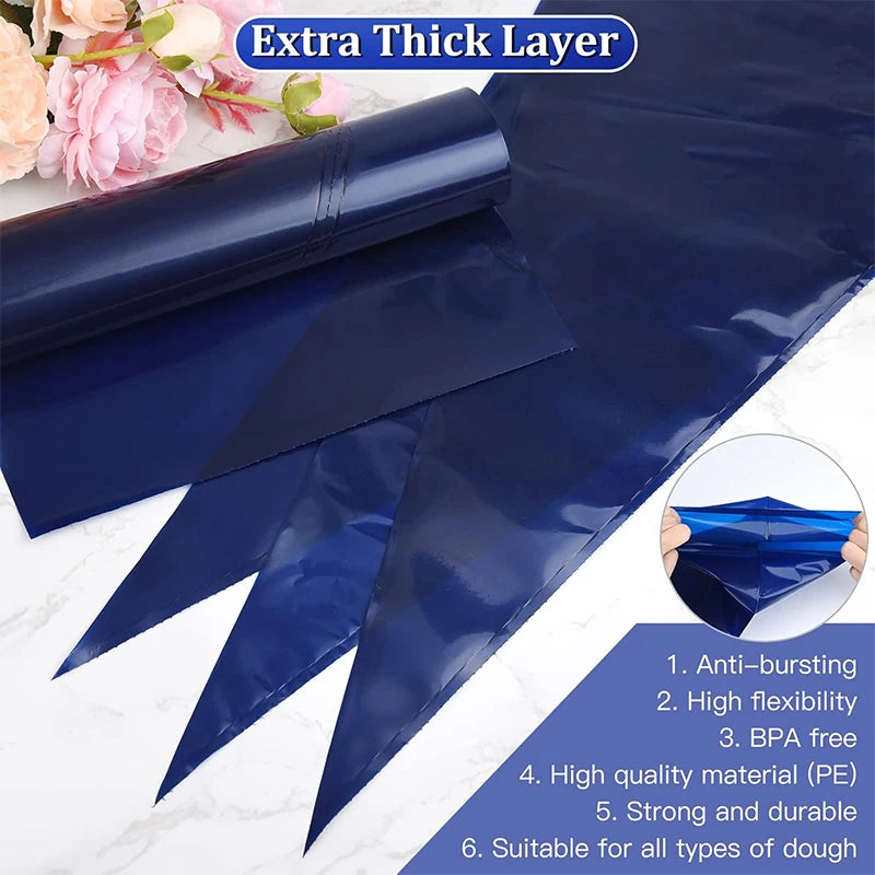Large Disposable Piping Bags – Thick Icing & Pastry Bags in 16, 18 & 21 Inch – Best for Decorating Cakes, Cupcakes & Cookies