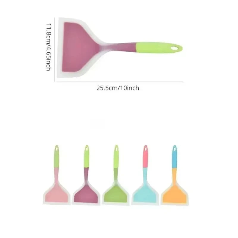 Heat Resistant Silicone Turner Spatula – Non-Stick Flipper for Pancakes, Eggs & Steaks – Perfect for Frying, Grilling & Stirring – Available in 1, 2 & 4 Piece Packs