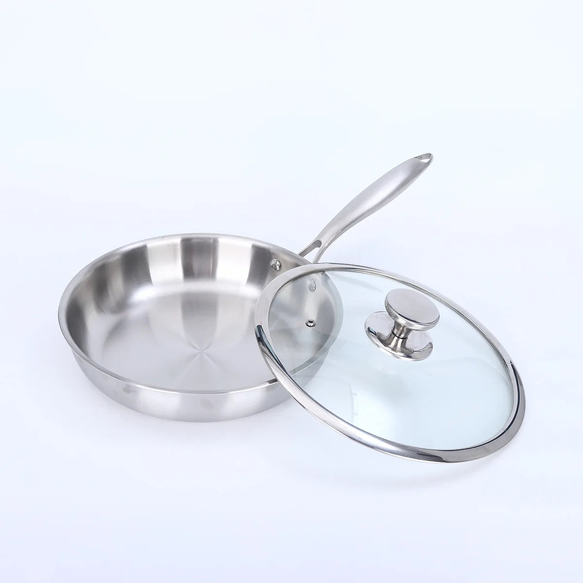 Stainless Steel Uncoated Frying Pan