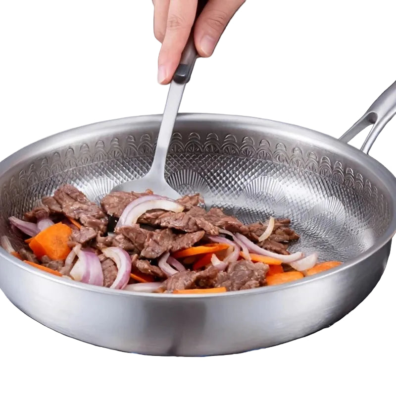 Titanium Frying Pan – Uncoated, PFOA Free, Gas & Induction Compatible