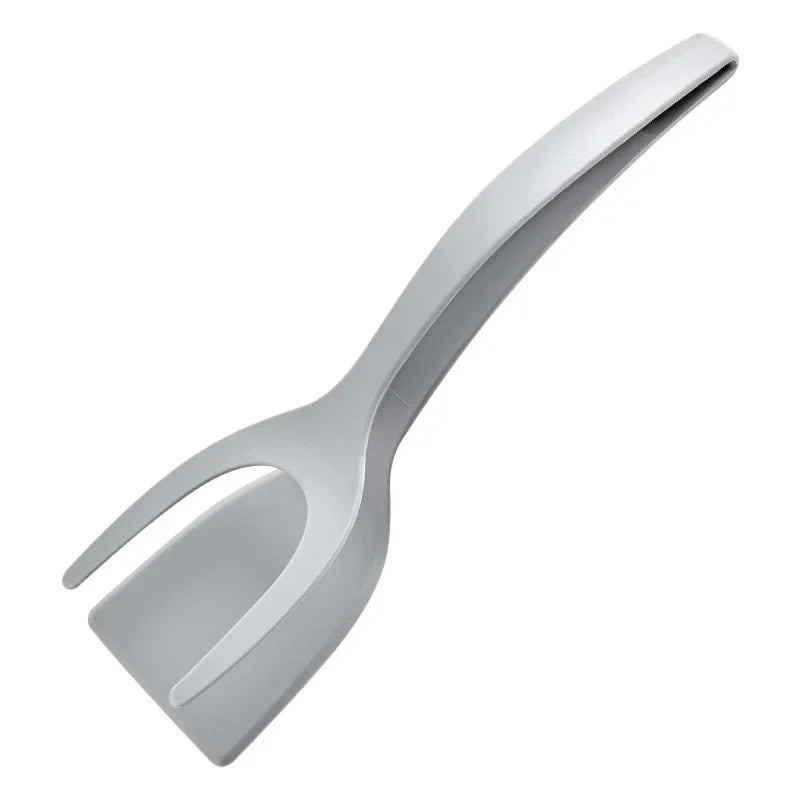 2-in-1 Flip Tongs with Egg Spatula – Nylon Grip Turner & Clamp for Pancakes, Eggs & Steak – Best for Non-Stick Pans