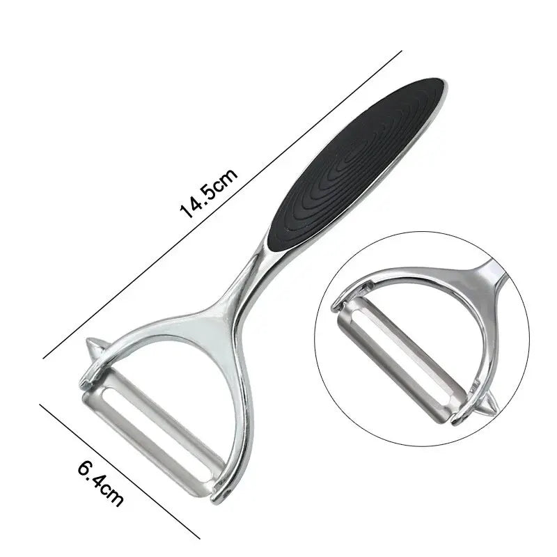 Stainless Steel Potato & Carrot Peeler – Multi-Function Vegetable Peeler & Grater with Ergonomic Handle – Perfect for Fast, Easy Peeling