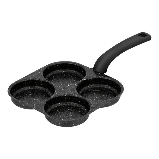 4-Cup Egg Frying Pan – Medical Stone Nonstick Coating, Gas & Induction Compatible, 20cm