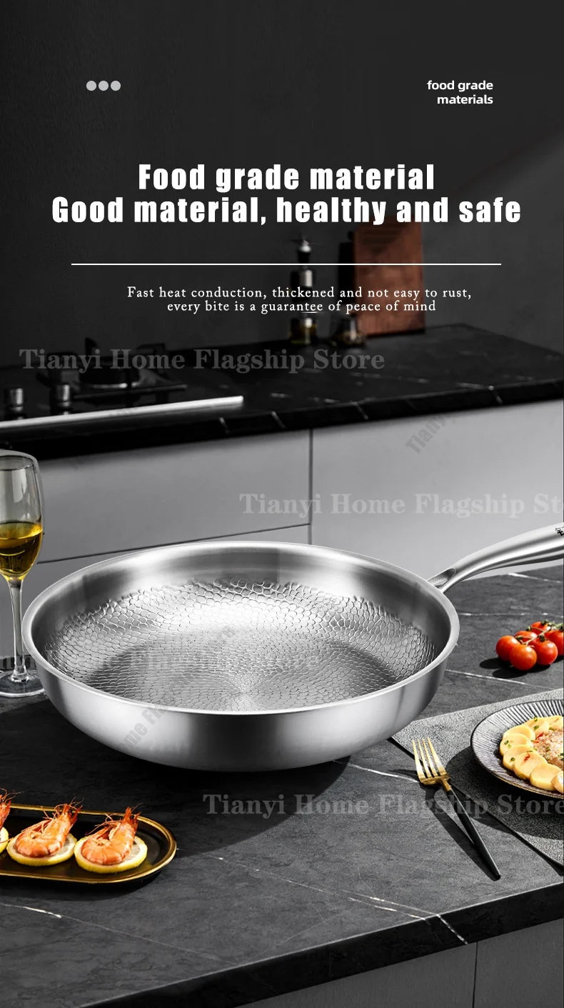 Titanium Stainless Steel Frying Pan
