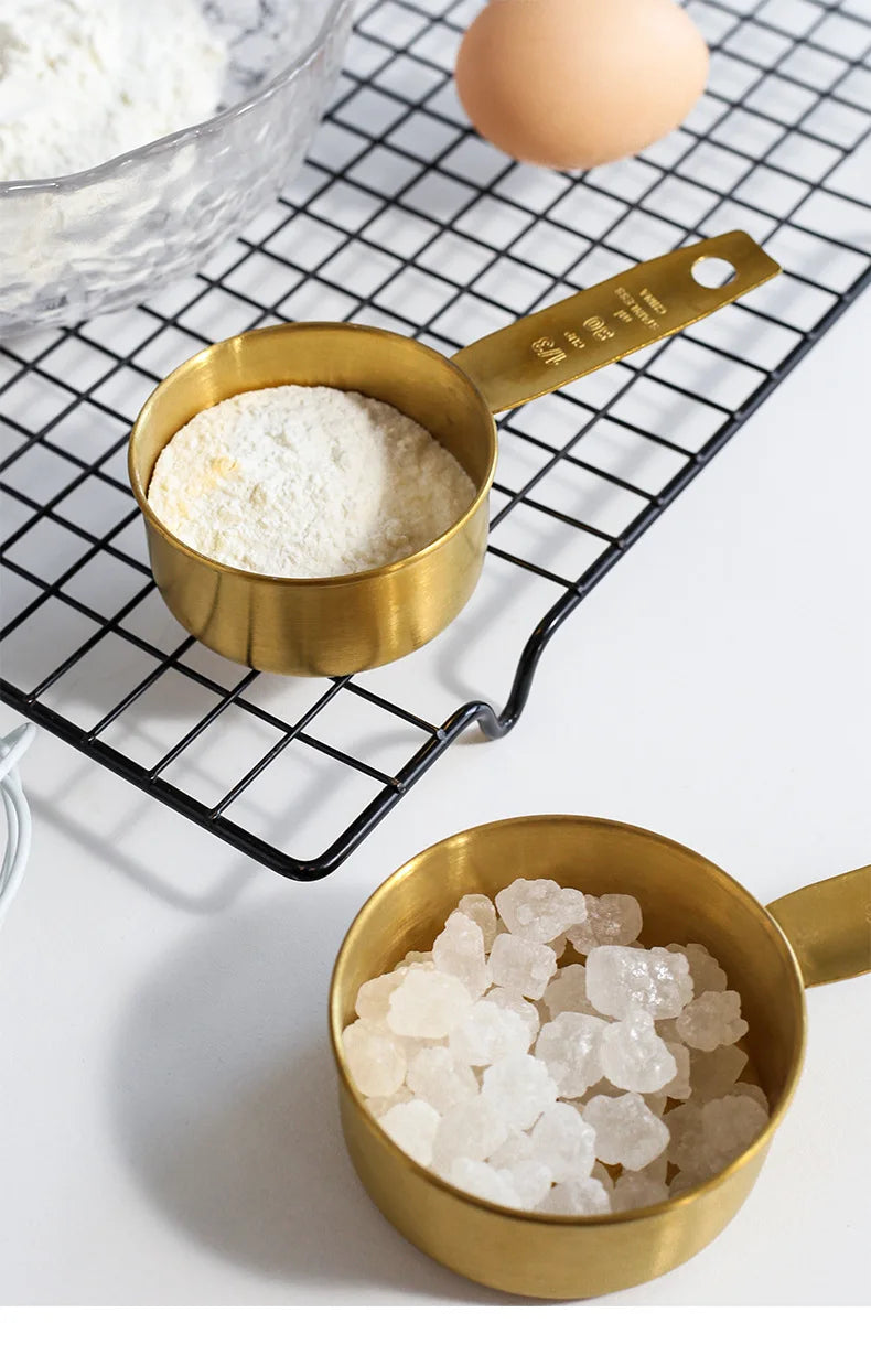 4-Piece Stainless Steel Measuring Cup & Spoon Set