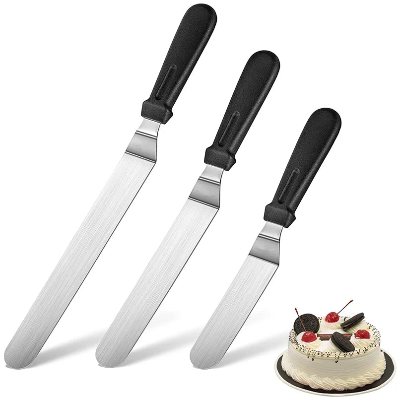 Stainless Steel Offset Icing Spatula – Cake Decorating & Frosting Palette Knife – Ideal for Smoothing Buttercream & Spreading Icing – Available in 6 Inch, 8 Inch & 10 Inch