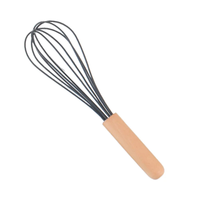 Heat Resistant Silicone Cooking Utensil with Wooden Handle – Up to 230°C Turner, Tongs, Spatula, Spoon, Brush & Whisk – Ideal for Nonstick Cookware Style 22