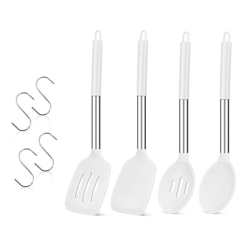 Silicone Cooking Utensil Set Ivory