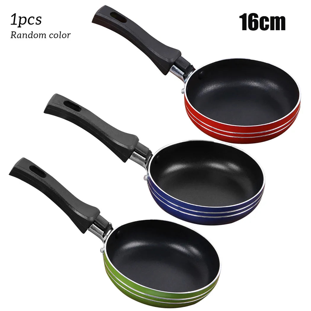 Small Non-Stick Stainless Steel Frying Pan – Mini Egg & Pancake Pan with Hanging Handle – Ideal for Single Servings – Available in 12cm, 14cm, 16cm & 18cm