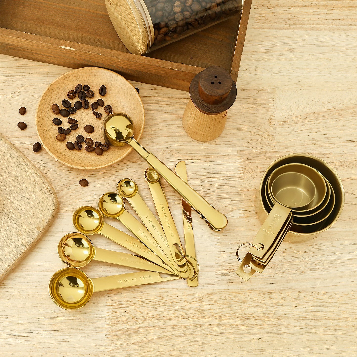 13 Piece Stainless Steel Measuring Cups And Spoons Set