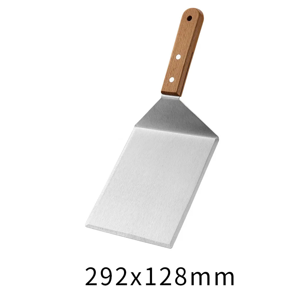 Stainless Steel Griddle Spatula Wide Griddle Spatula with Beveled Edges