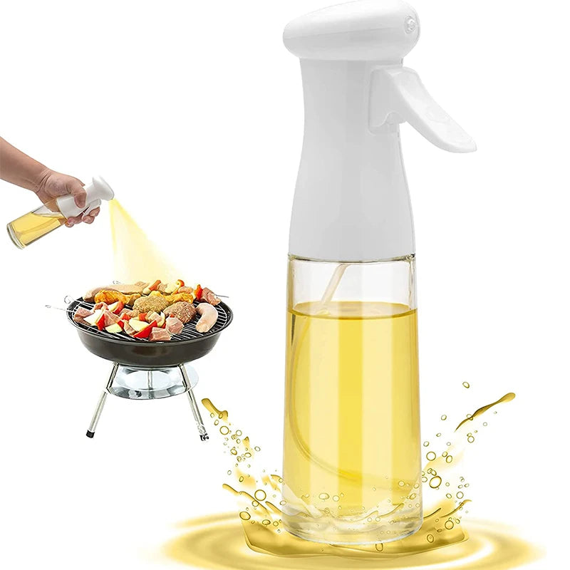 200ml Olive Oil Sprayer for Cooking – Oil Mister & Vinegar Spritzer Bottle – Ideal for Air Frying, Salads, Roasting & Baking – Available in Black & White Colours