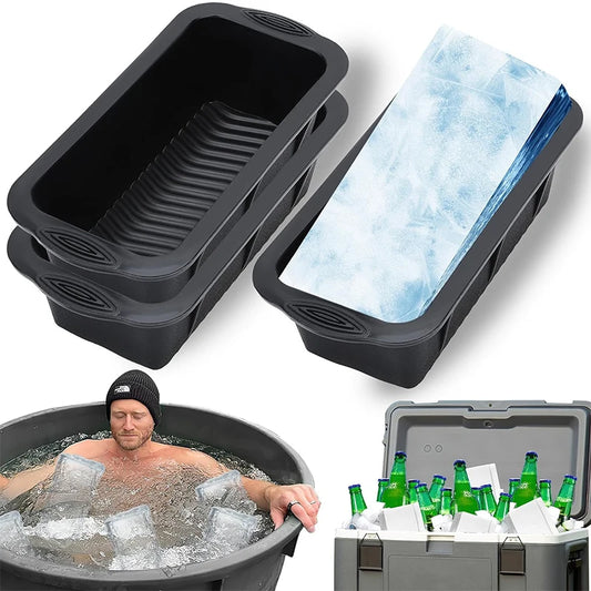 Extra Large Silicone Ice Block Mould – Reusable Ice Tray for Ice Baths & Cold Plunge Tubs – Ideal for Large Blocks of Ice – Available in Light Blue, Grey, Pink, Purple, Blue & Black Colours