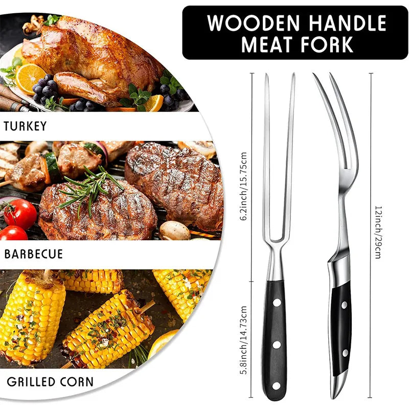 Stainless Steel Carving Fork Set