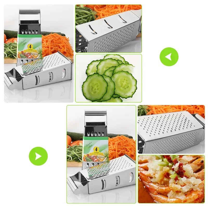 4 & 6-Sided Stainless Steel Box Grater