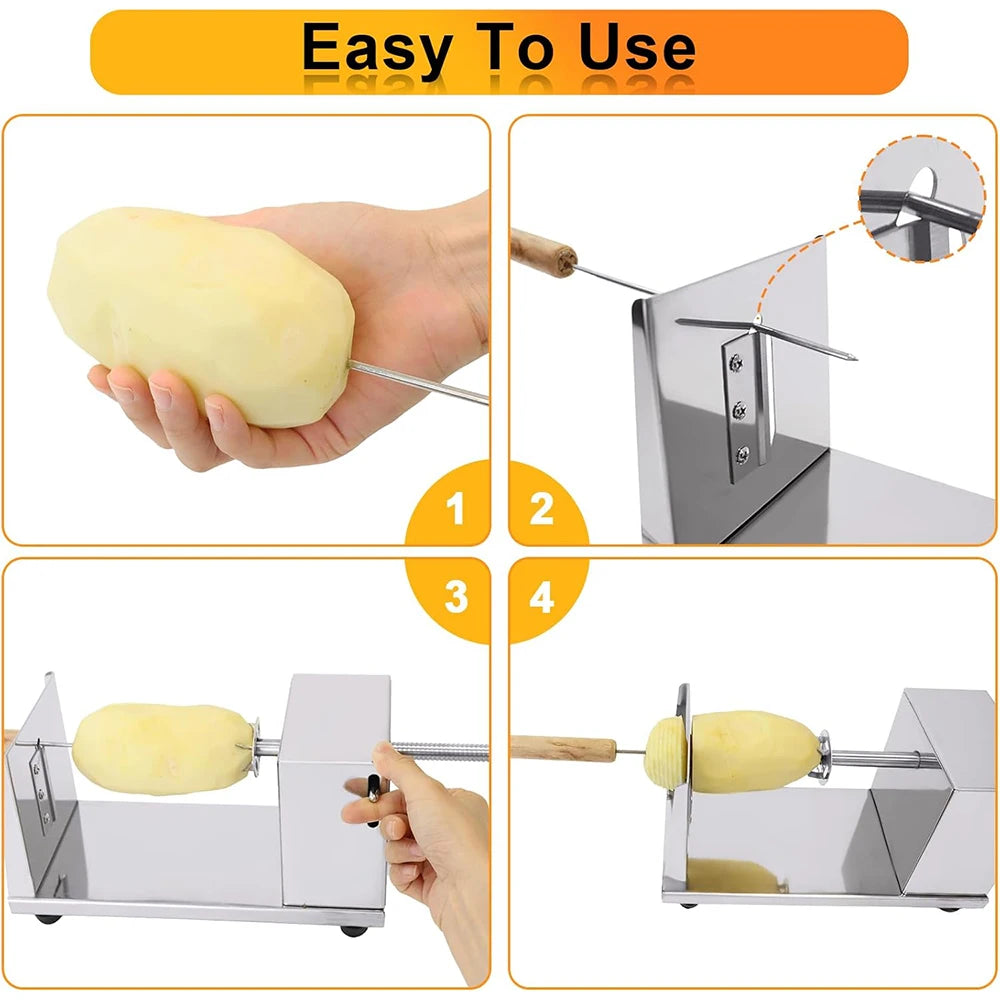 Stainless Steel Tornado Potato Spiral Cutter
