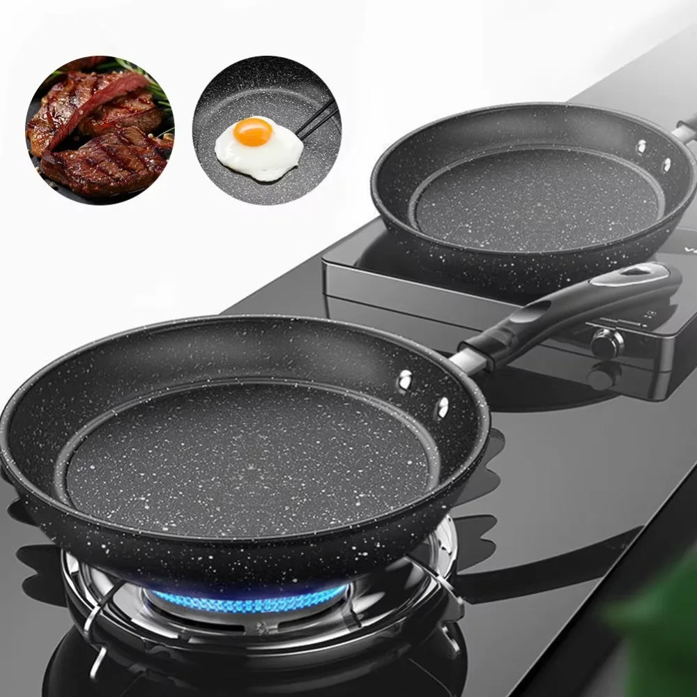 Maifan Stone Non-Stick Frying Pan with Glass Lid – Multi-Purpose  Skillet for Steaks, Eggs, Pancakes & Daily Cooking – Durable Even-Heat Cookware Available in 22cm, 24cm, 26cm & 28cm Sizes (With Lid or No Lid Options