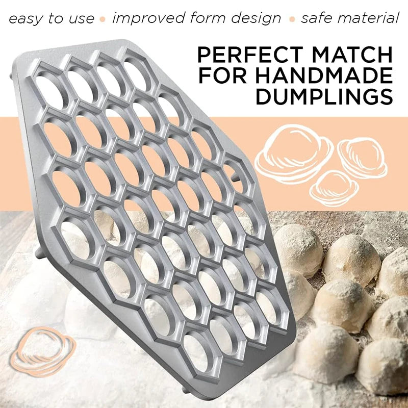 37 Hole Pelmeni & Ravioli Maker Mould – Russian Dumpling Maker & Cutter – Perfect for Handmade Dumplings, Ravioli & Pelmeni