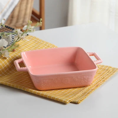 Ceramic Baking Dish red 22cm16.5cm5cm