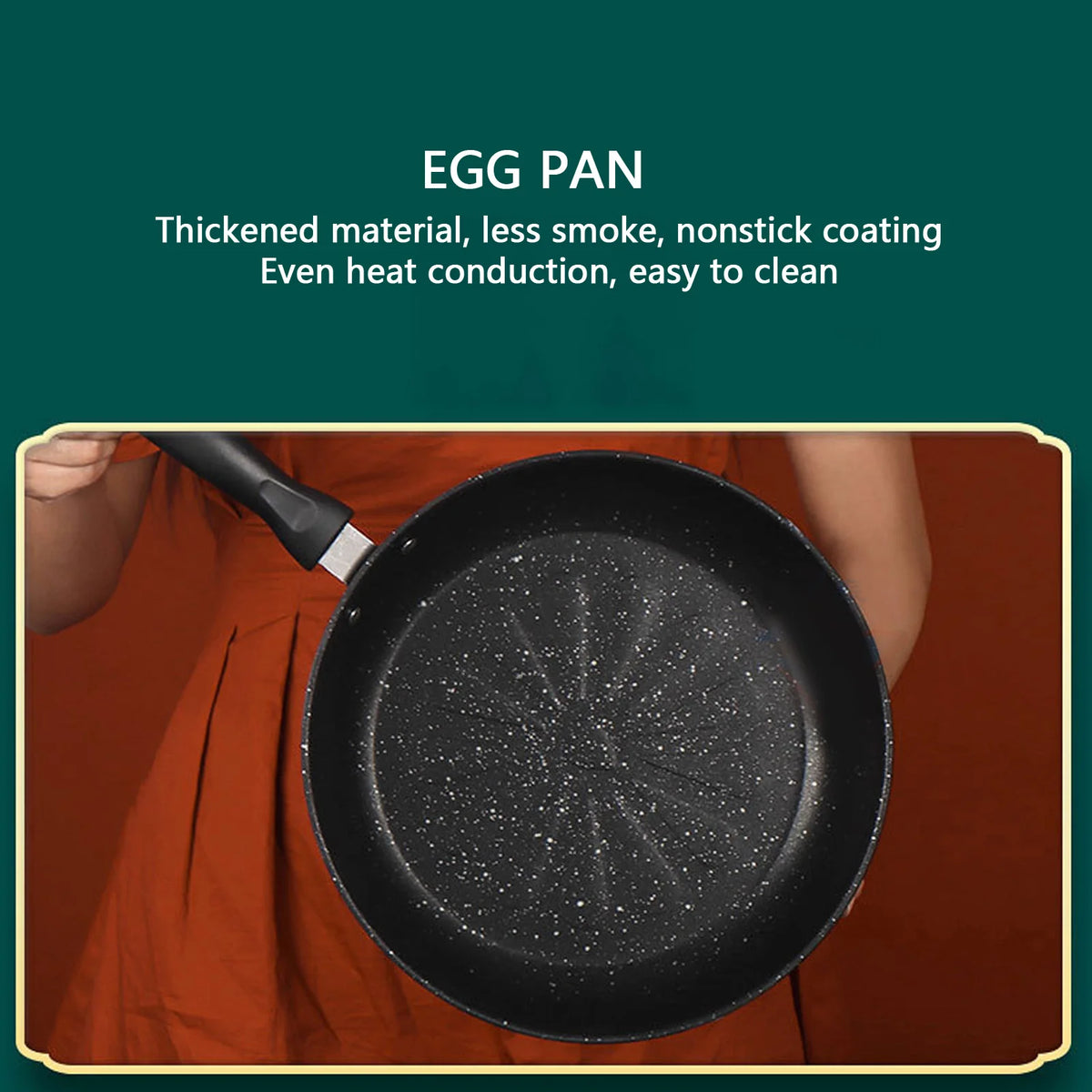 Stainless Steel Non-Stick Egg Pan – Mini Skillet with Ergonomic Handle & Fast Even Heating – Great for Eggs, Steak & Onions – Available in 12cm, 14cm, 16cm, 18cm & 20cm
