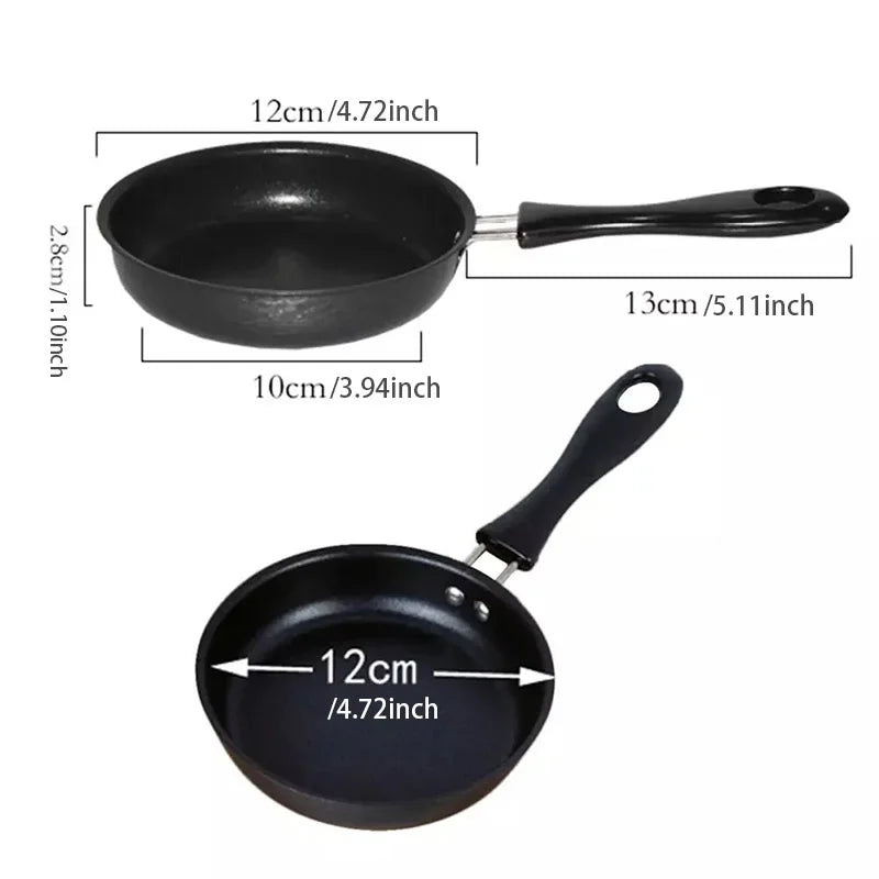 Mini Omelette Pan – Non-Stick Cast Iron Egg Skillet for Single Portions – Ideal for Eggs, Breakfast Sandwiches & Mini Pancakes (12cm)