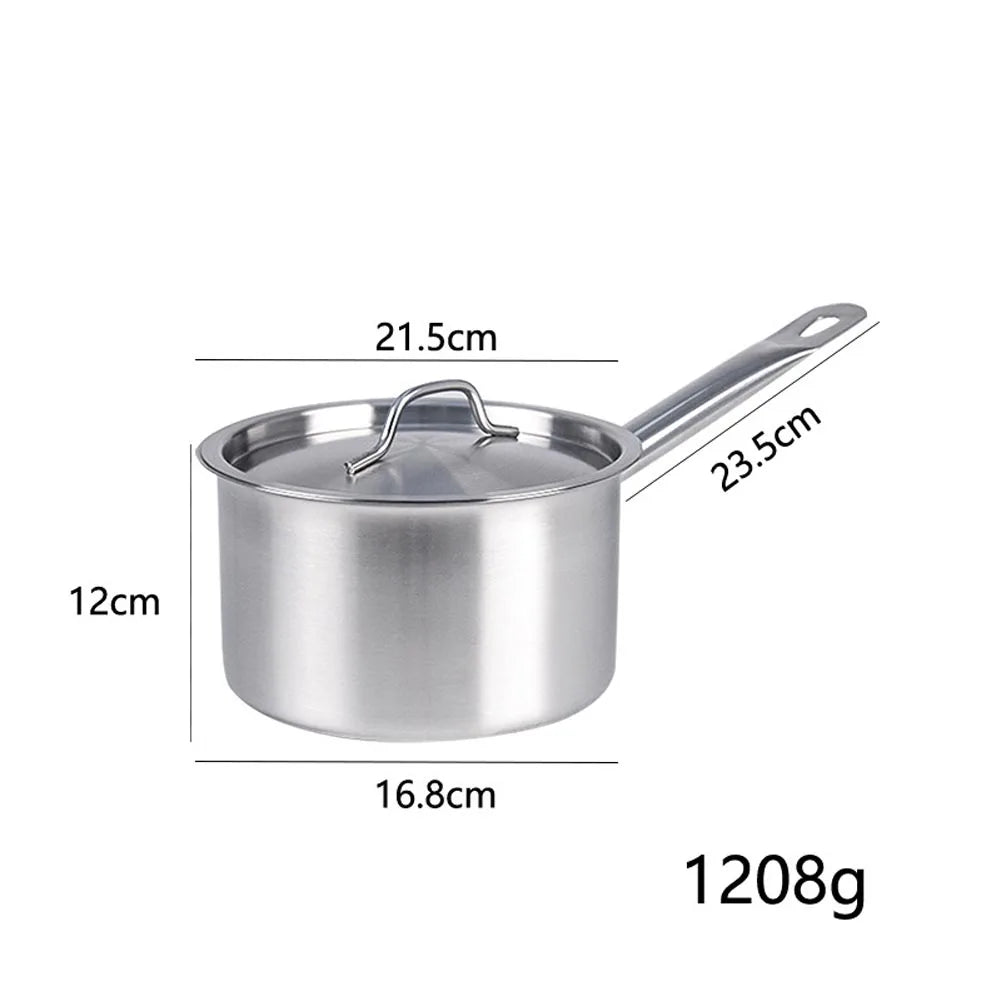 Stainless Steel Saucepan with Lid - Available sizes: 16cm, 18cm, 20cm, 22cm, 24cm