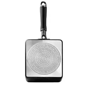 Tamagoyaki Pan – Non-Stick Rectangular Egg Frying Pan with Heat-Resistant Polymer Handle – Available with Glass Lid or Without Lid