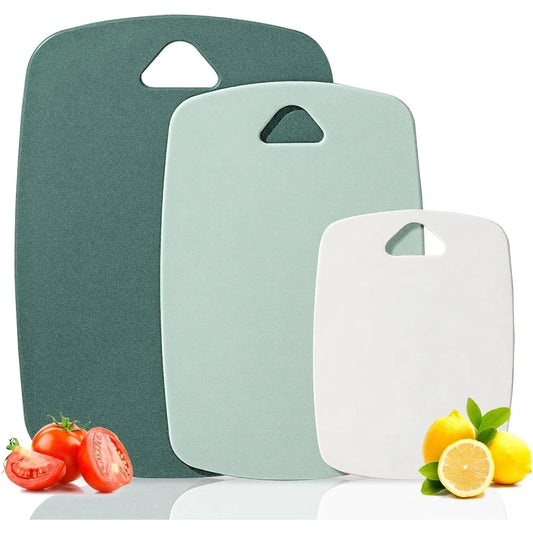 Green Plastic Chopping Board Set – Baby Food & Fruit Cutting Boards in 3 Sizes – Ideal for Weaning, Meat & Veg – Available Singly or as a Set of 3