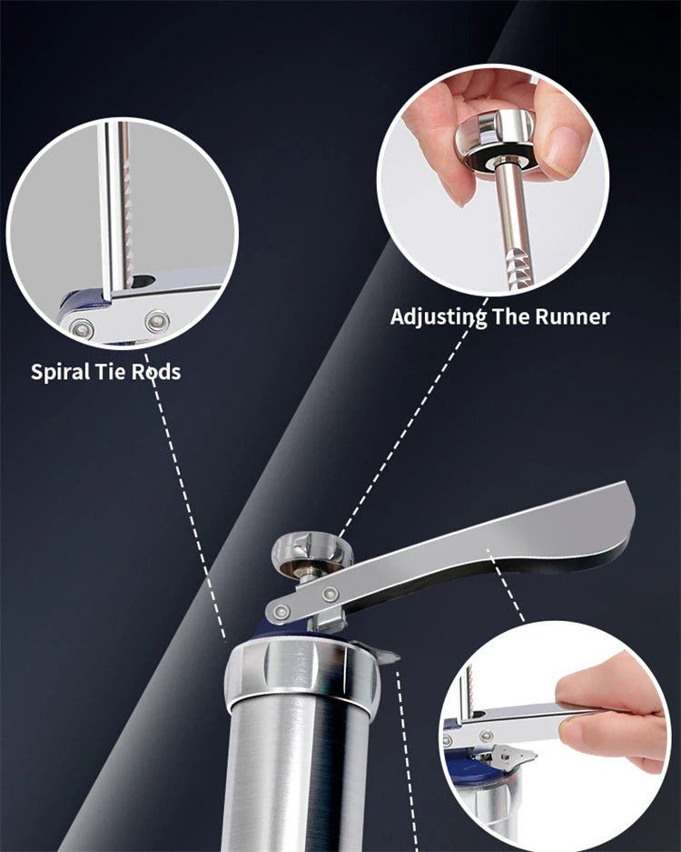 Stainless Steel Cookie Press Gun Kit – Biscuit Press with 20 Discs & 4 Icing Nozzles – Great for Homemade Biscuits & Decorating