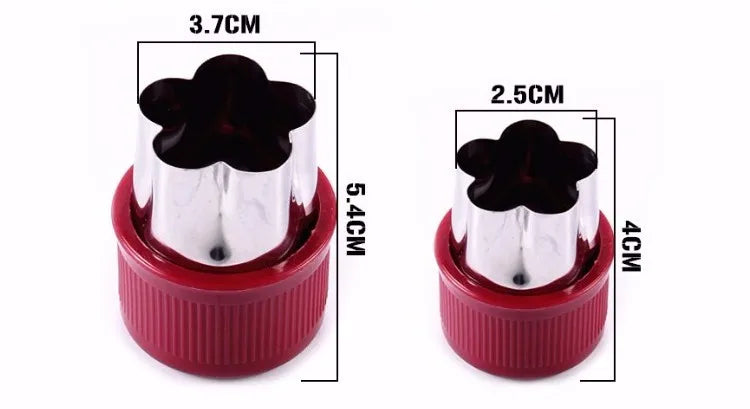 Stainless Steel Vegetable & Fruit Shape Cutters – Flower Cookie Cutter Moulds – Perfect for Kids Food, Bento & Garnishes