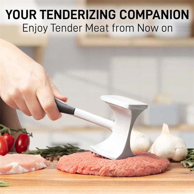 Zinc Alloy Meat Tenderizer Hammer with Non-Slip Grip Handle