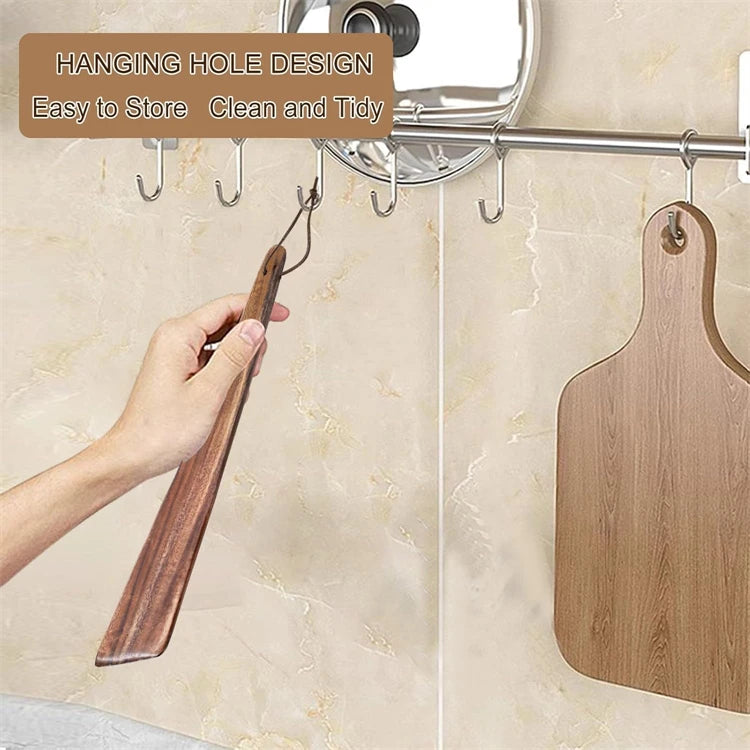 Acacia Wood Flat Cooking Spatula – Wooden Turner for Flipping & Scraping – Great for Nonstick Pans, Stir-Fries & Sautéing
