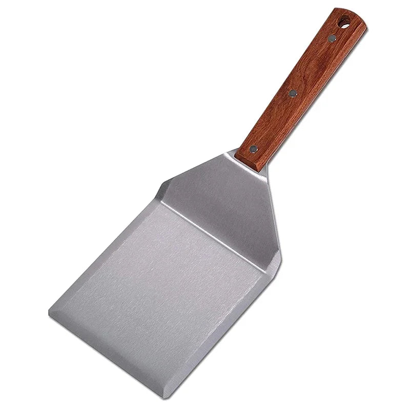 Stainless Steel Grill Spatula with Cutting Edge