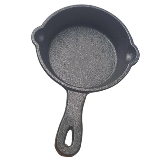 Pre-Seasoned Cast Iron Mini Frying Pan – 8.5cm Non-Stick Skillet Ideal for Mini Steaks, Fried Eggs, Pancakes, Sautéed Vegetables, Grilled Cheese, Omelettes & More Compatible with Gas, Electric & Induction Hobs